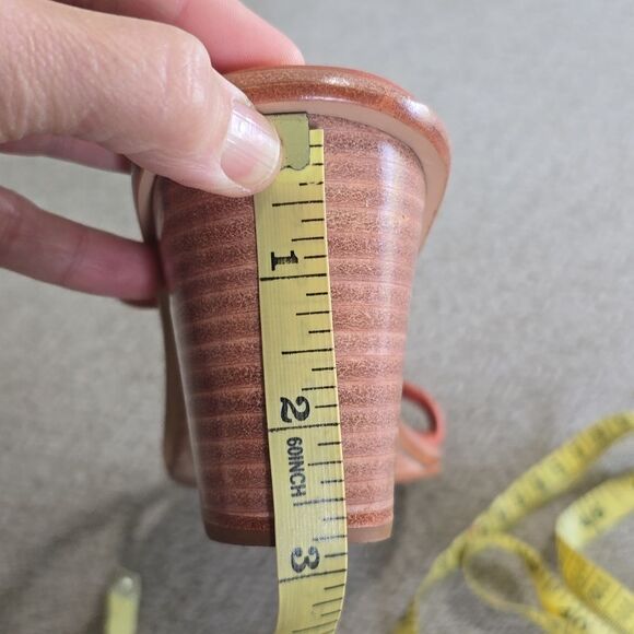 Kaanas Leather Brick Red Square Toe Wedge Sandals - Size 9 - Picture 13 of 15